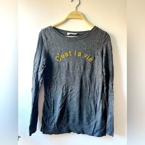 C’est la vie grey long sleeve